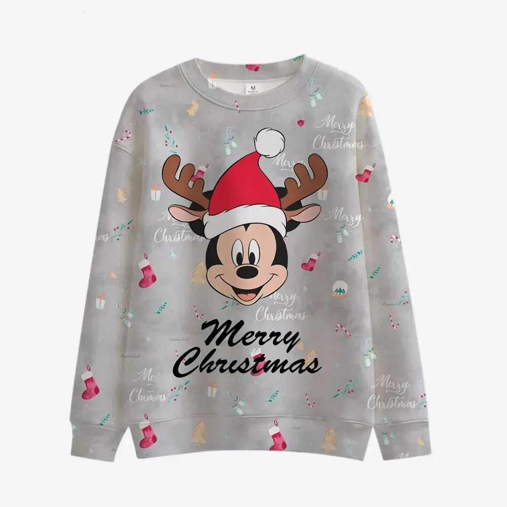 Mickey Mouse Printed Long Sleeve Pullover