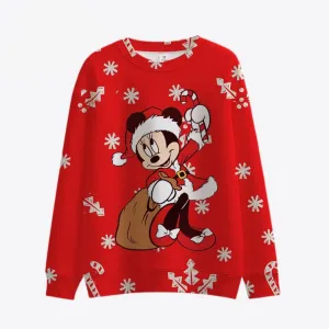 Mickey Mouse Printed Long Sleeve Pullover