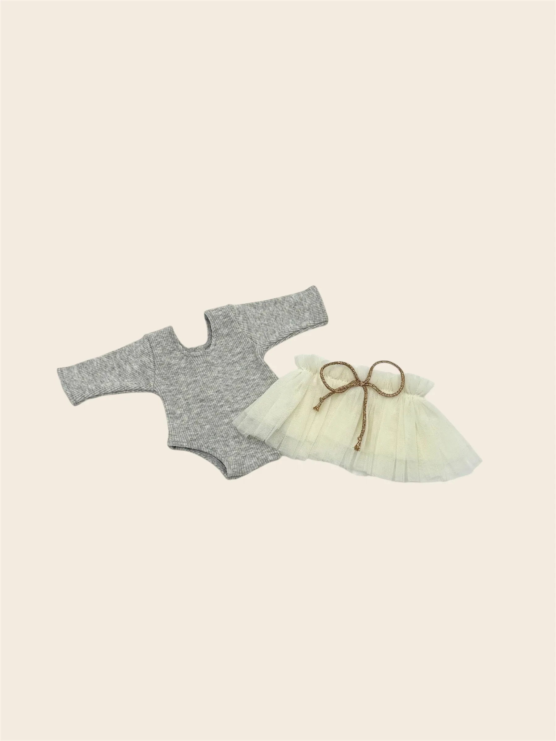 Minikane Doll Clothes | Doll Tutu Bodysuit - Silver Frost