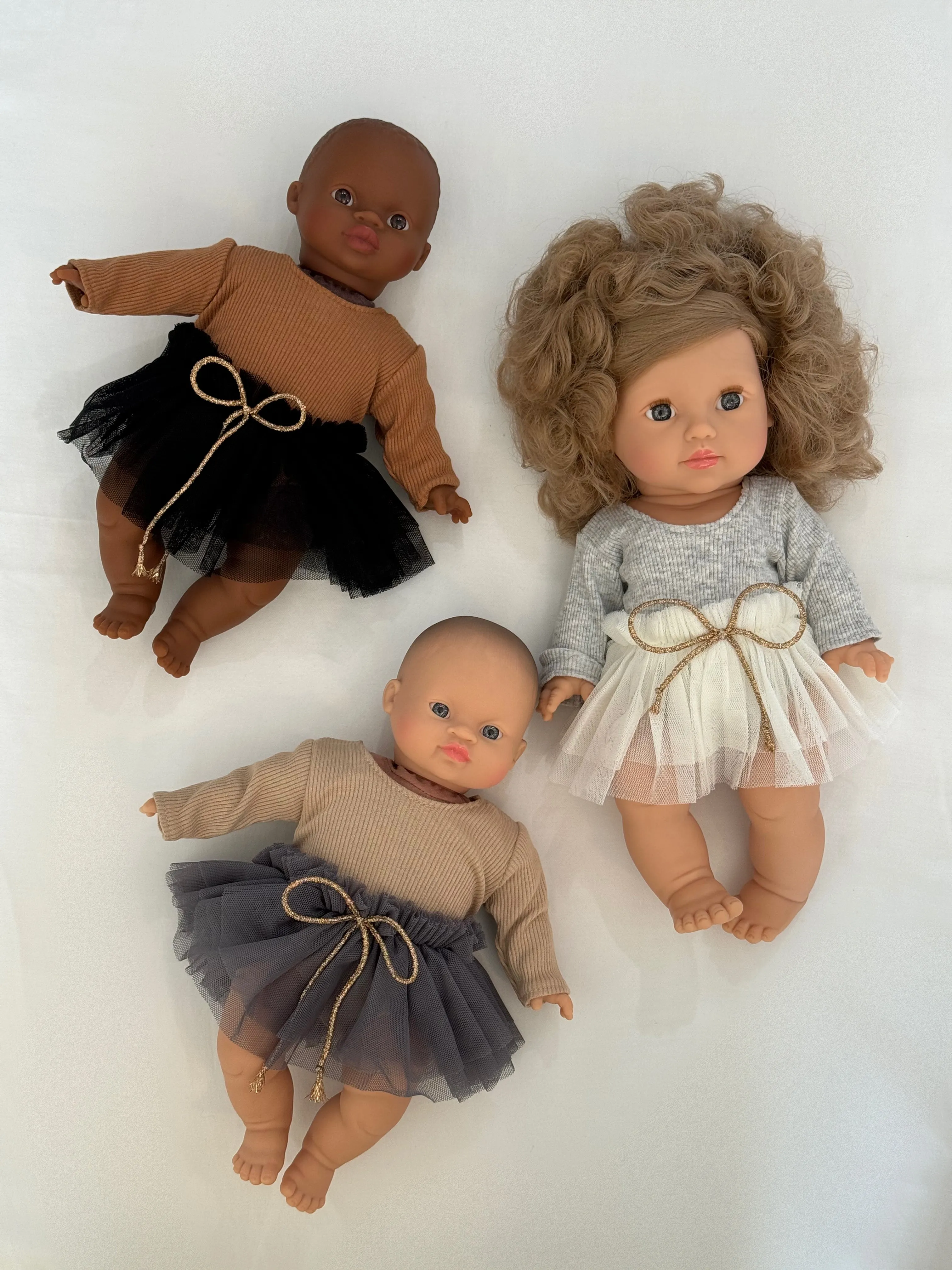 Minikane Doll Clothes | Doll Tutu Bodysuit - Silver Frost