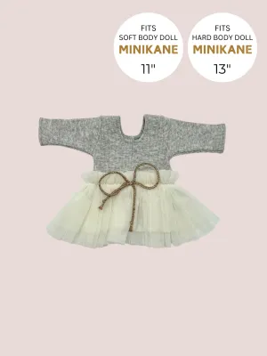 Minikane Doll Clothes | Doll Tutu Bodysuit - Silver Frost