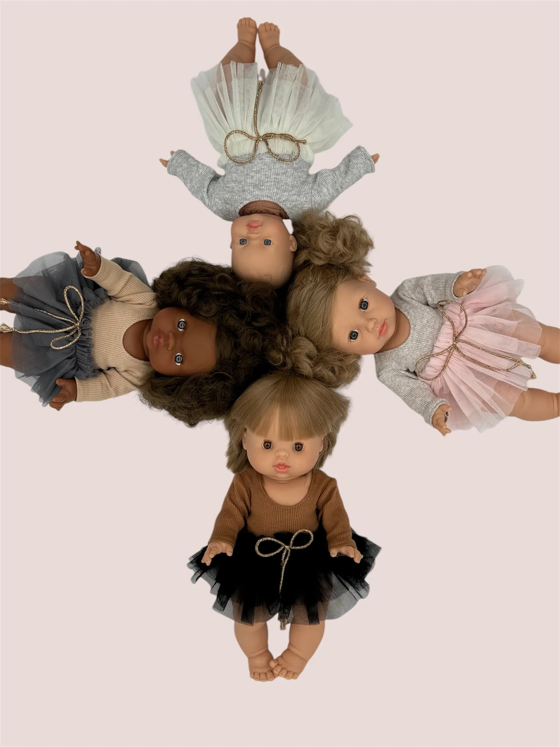 Minikane Doll Clothes | Doll Tutu Bodysuit - Silver Frost