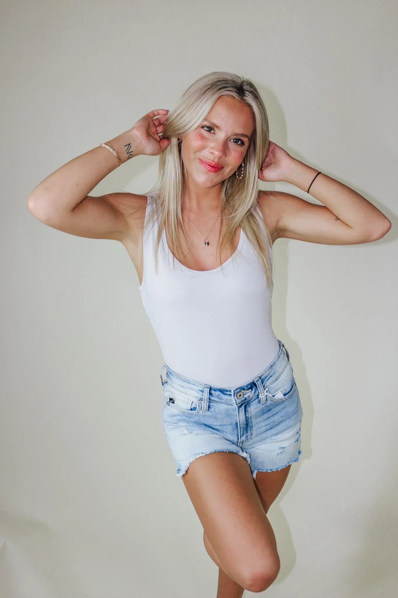 Miss Thing Beige Padded Bodysuit
