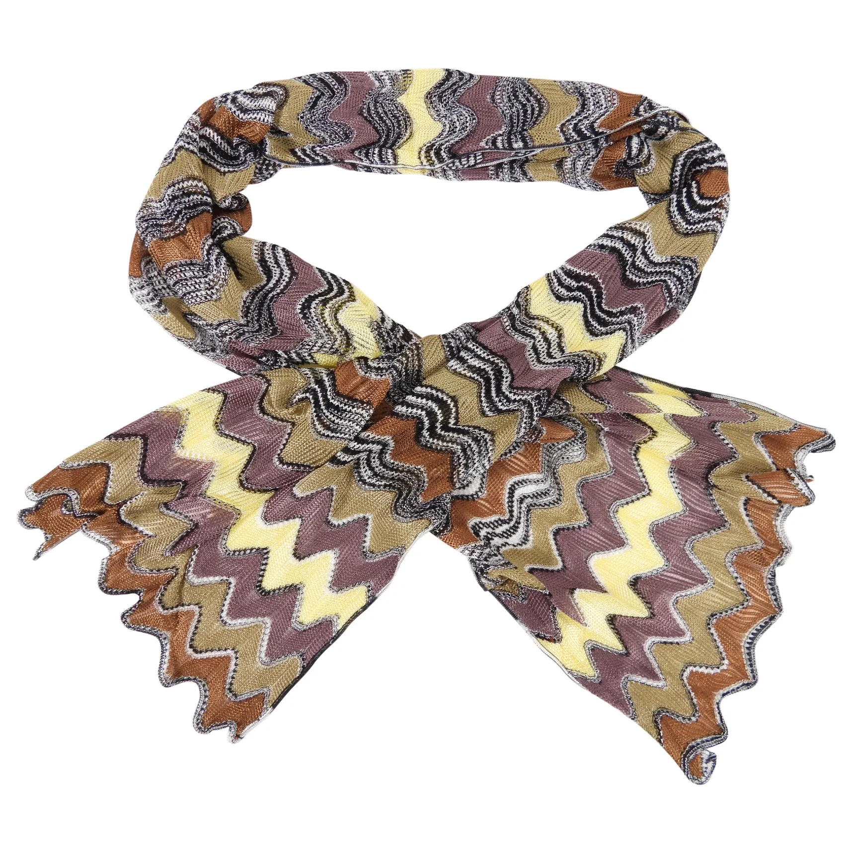 Missoni Zig Zag Knit Long Flowing Scarf