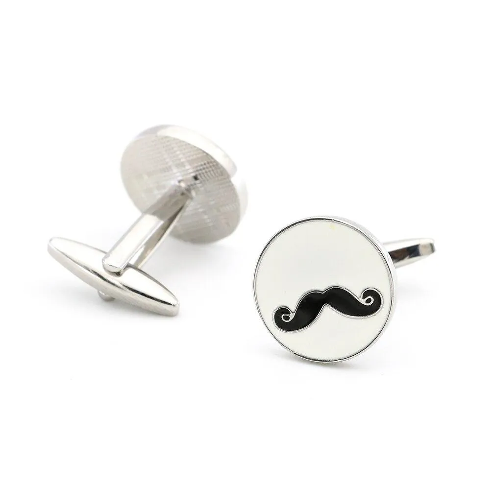 Movember Moustache Silver-Tone Cufflinks