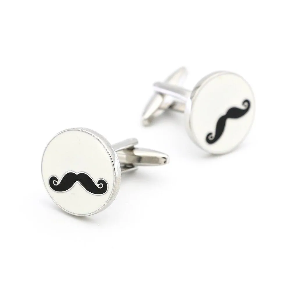 Movember Moustache Silver-Tone Cufflinks