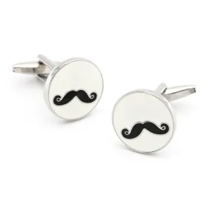 Movember Moustache Silver-Tone Cufflinks