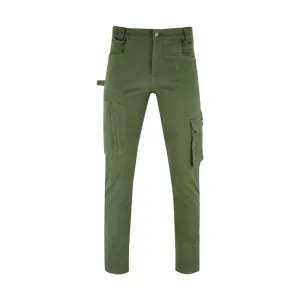 MS9 K1 Olive Mens Cargo Slim Fit Stretch Work Pants