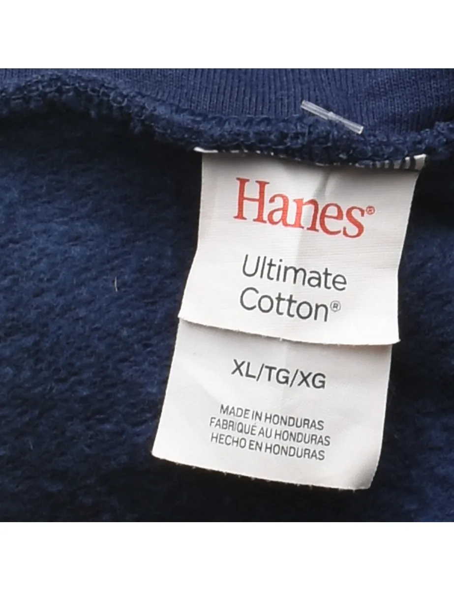 Navy Hooded Sweatshirt - XL