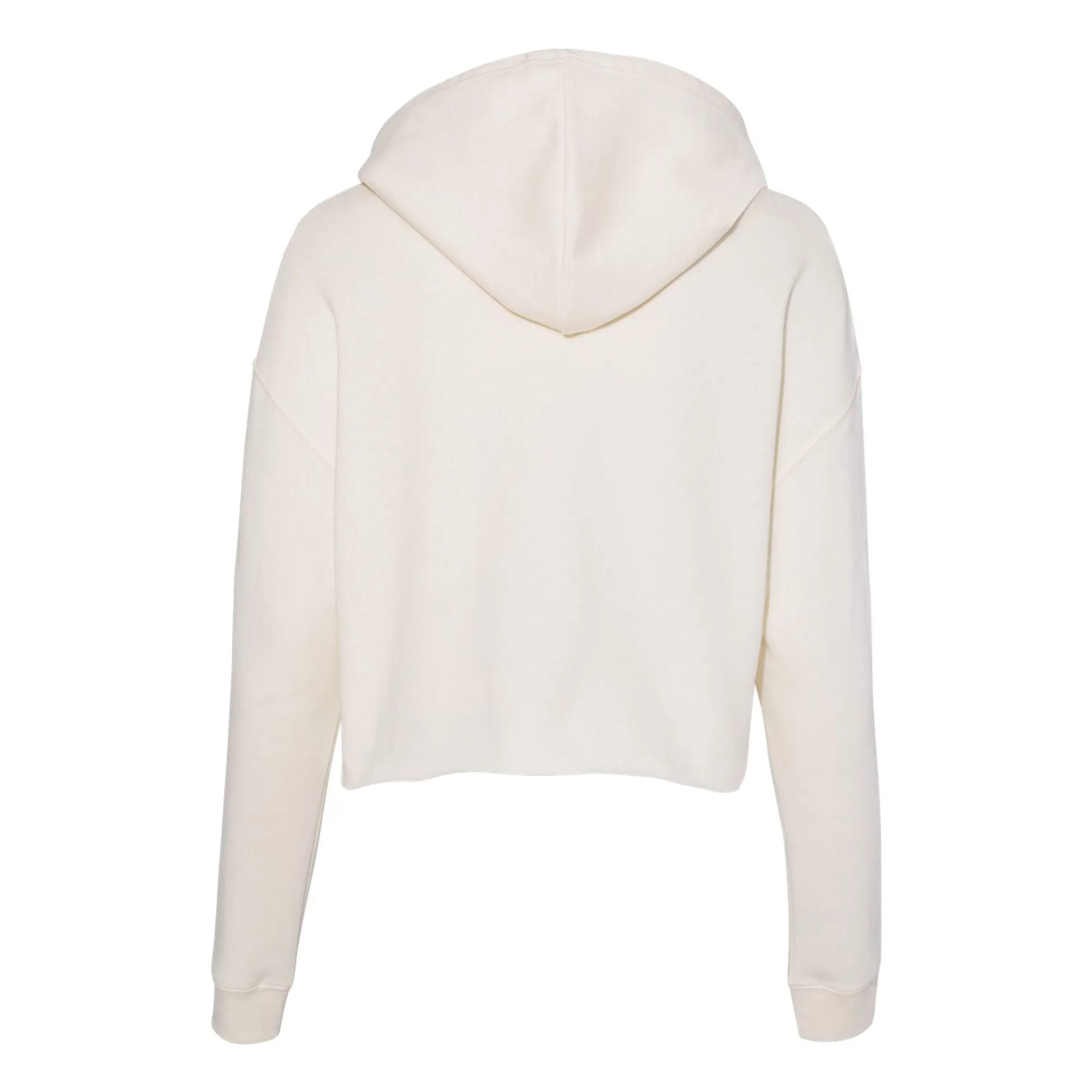 Nebraska Wave Women's Lightweight Crop Hoodie - Bone