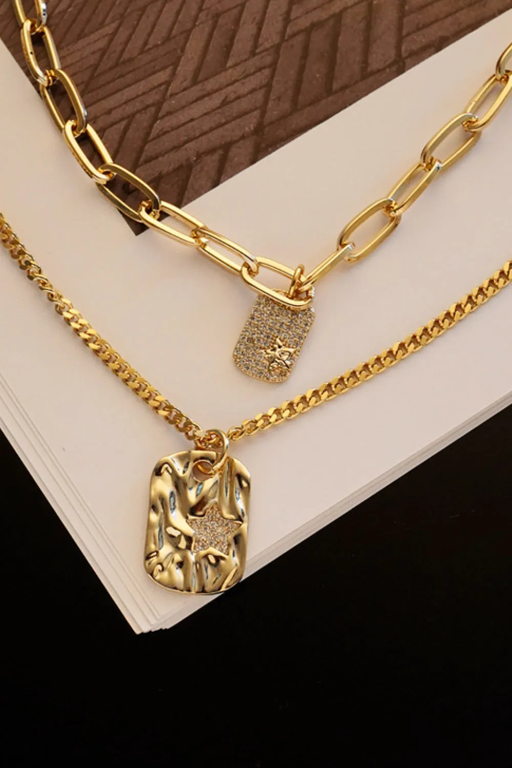 NEVER OUT OF REACH 18K GOLD-PLATED PENDANT NECKLACE