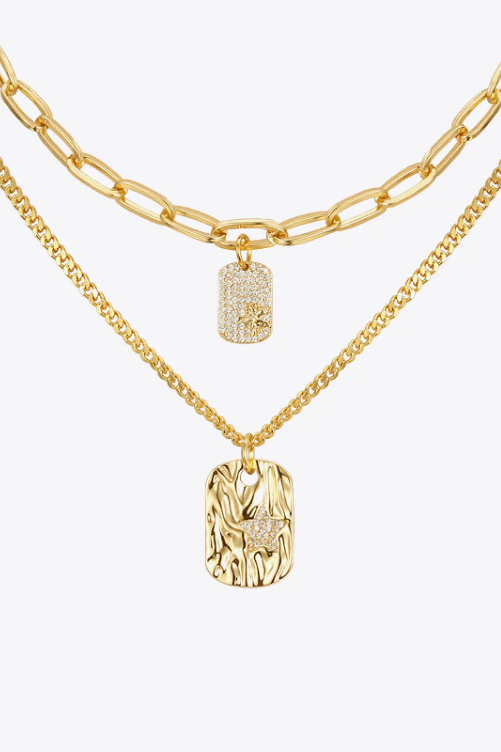 NEVER OUT OF REACH 18K GOLD-PLATED PENDANT NECKLACE