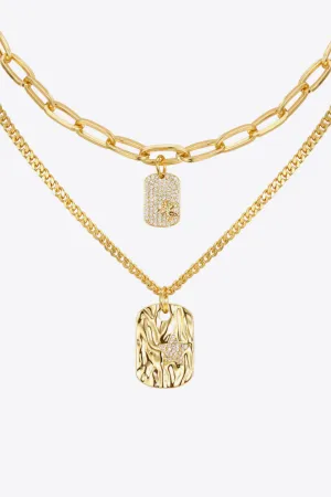 NEVER OUT OF REACH 18K GOLD-PLATED PENDANT NECKLACE