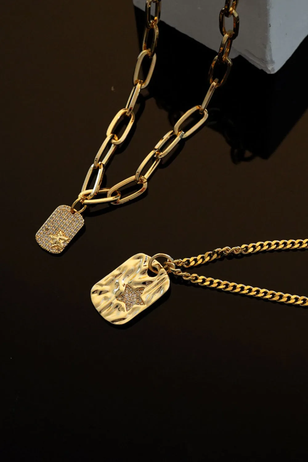 NEVER OUT OF REACH 18K GOLD-PLATED PENDANT NECKLACE