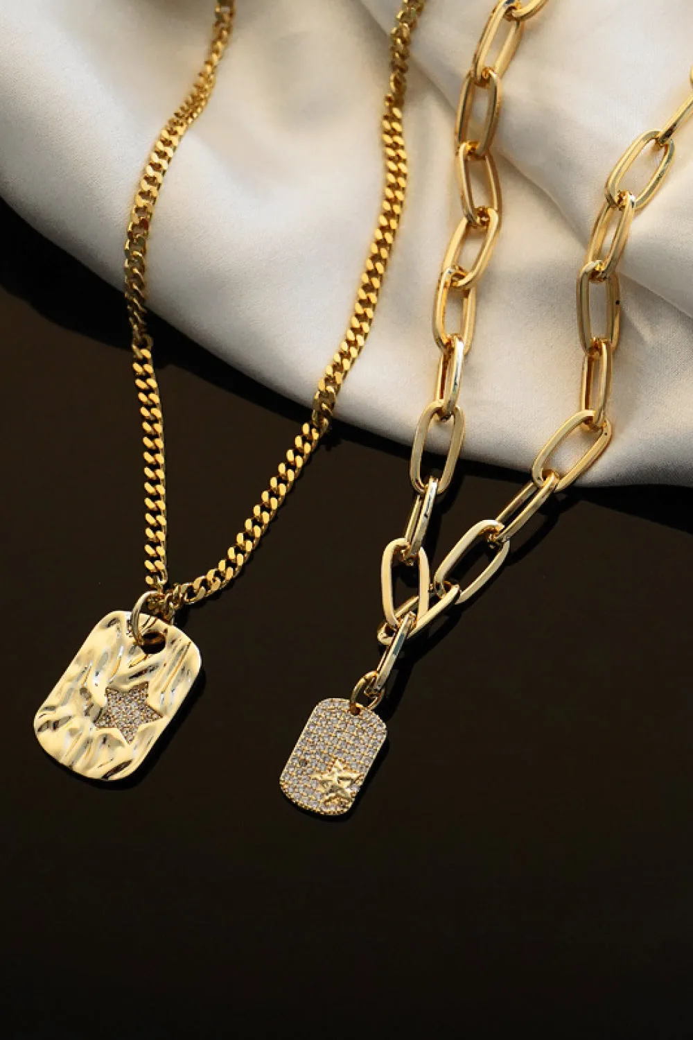NEVER OUT OF REACH 18K GOLD-PLATED PENDANT NECKLACE