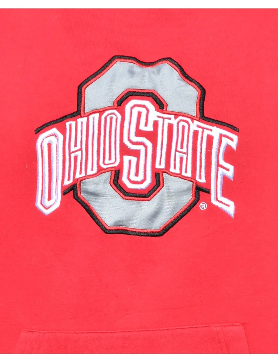 Ohio State Football Printed Patchwork Hoodie - L