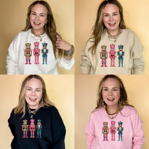 Online Exclusive | Glitter Nutcrackers Graphic Sweatshirt in Multiple Color Options