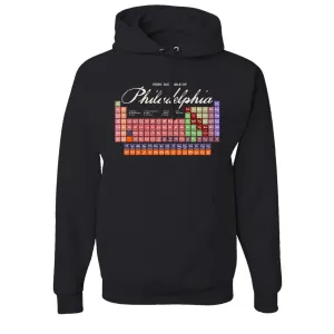 Philly Periodic Table Pullover Hoodie | Philadelphia Periodic Table Black Pullover Hoodie