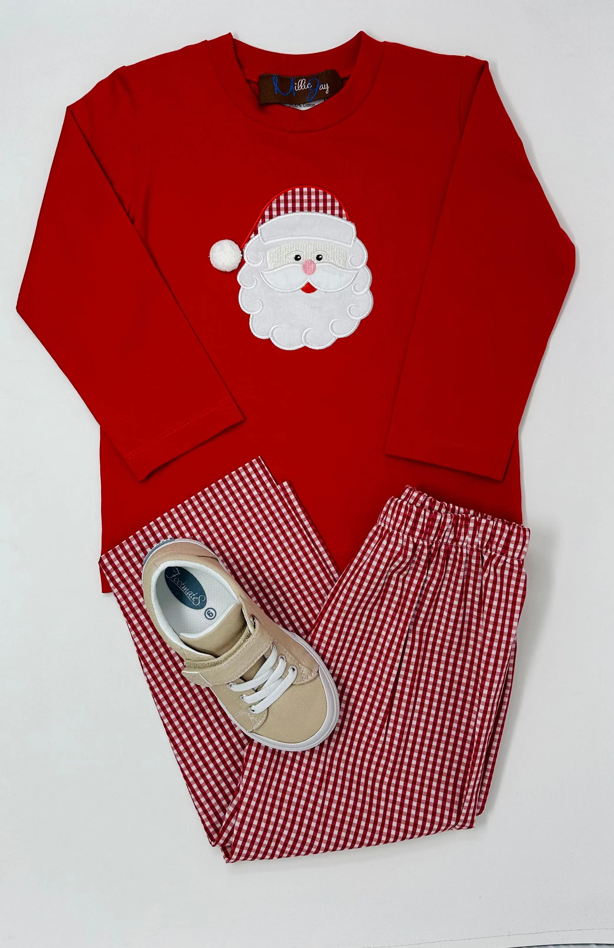 Santa Applique Boys Pant Set