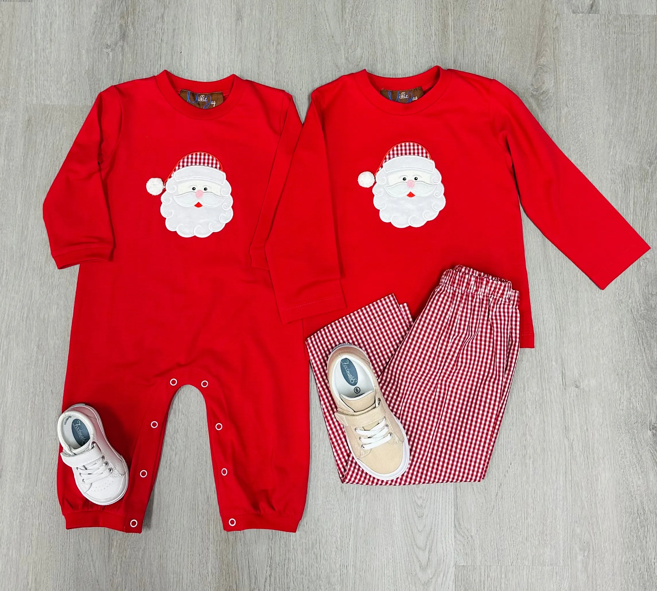 Santa Applique Boys Pant Set