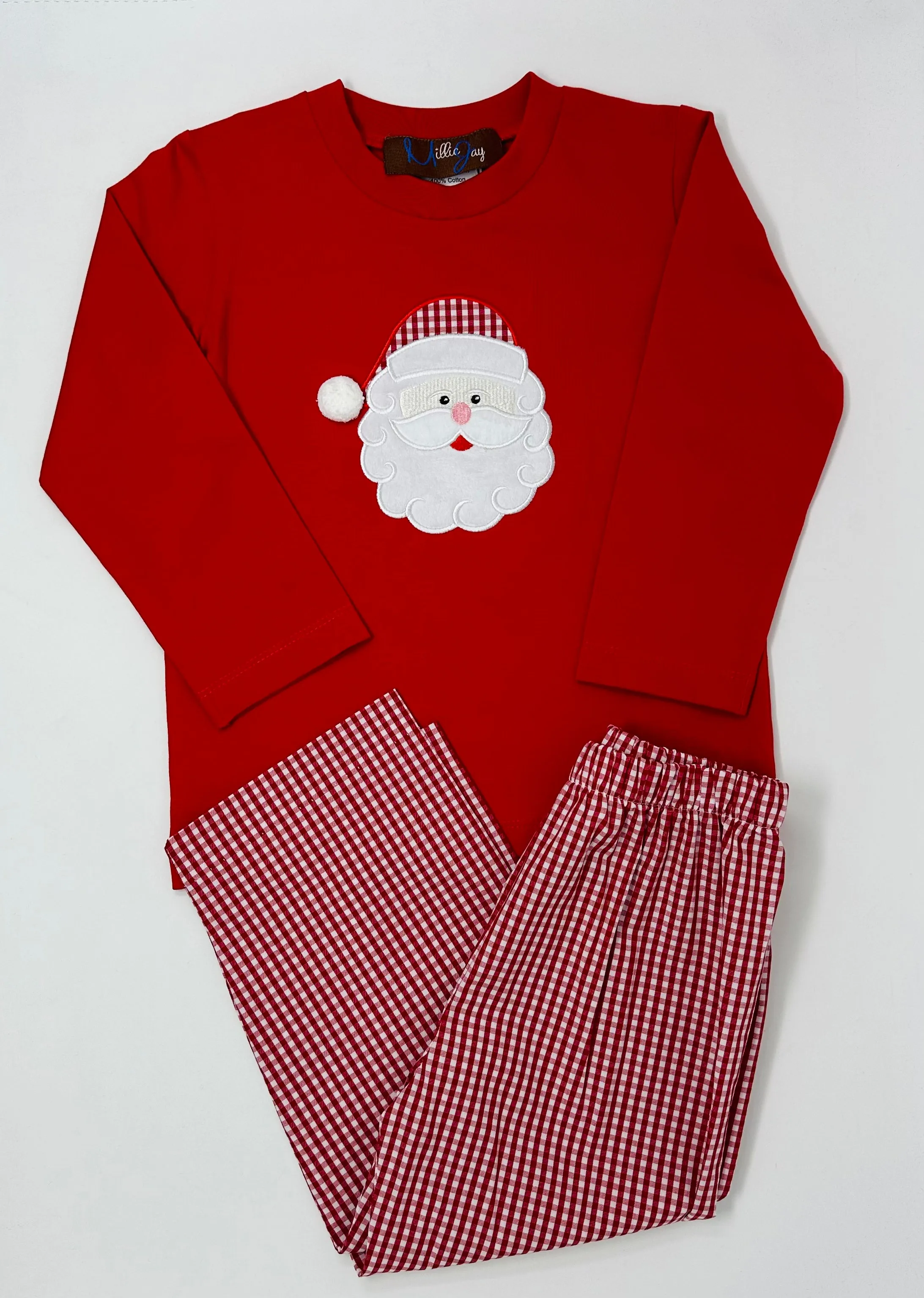 Santa Applique Boys Pant Set