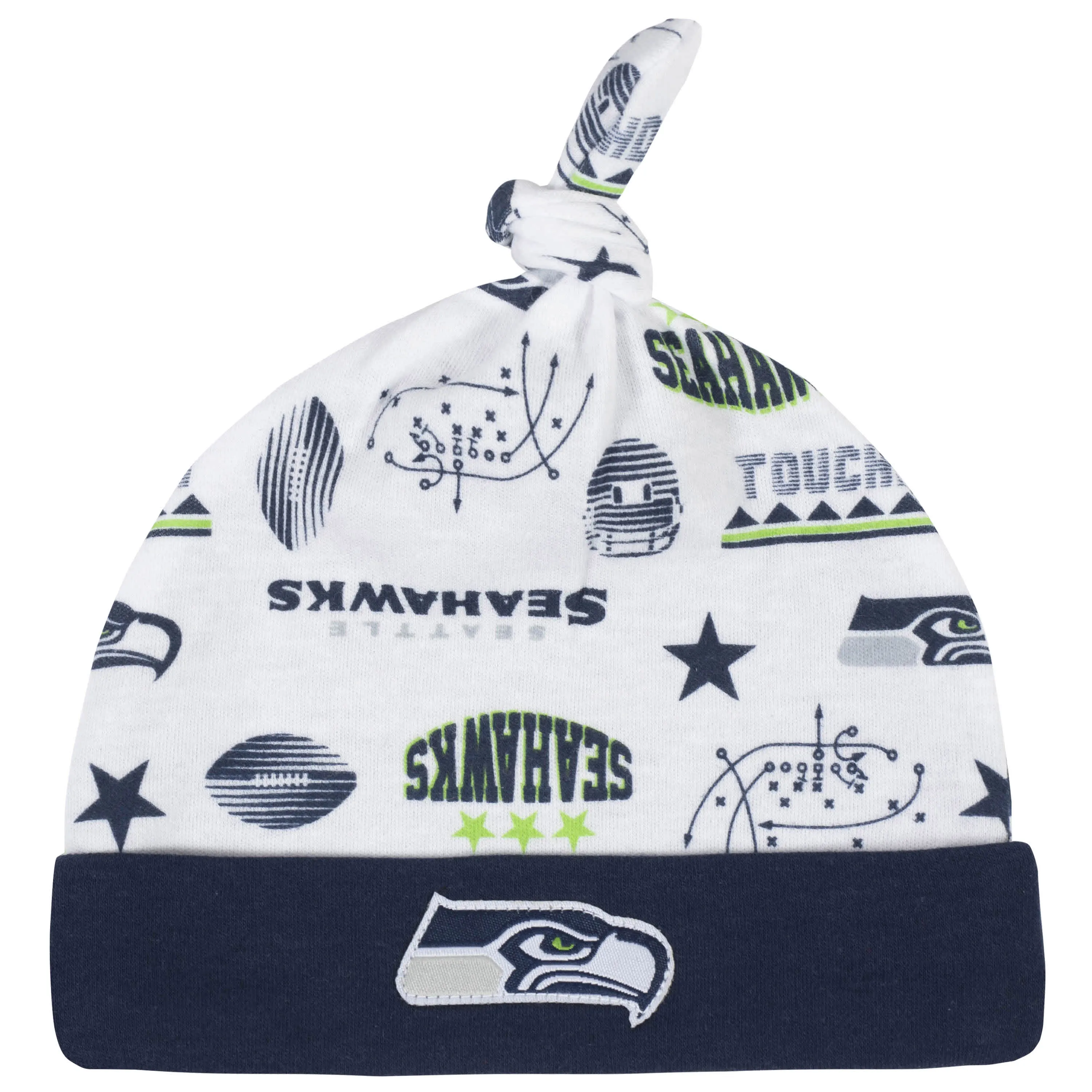 Seahawks Baby Boys 3-Piece Bodysuit, Sleep 'N Play, and Cap Set