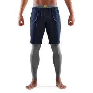 SKINS SERIES-5 MEN'S TRAVEL AND RECOVERY LONG TIGHTS BATTLESHIP