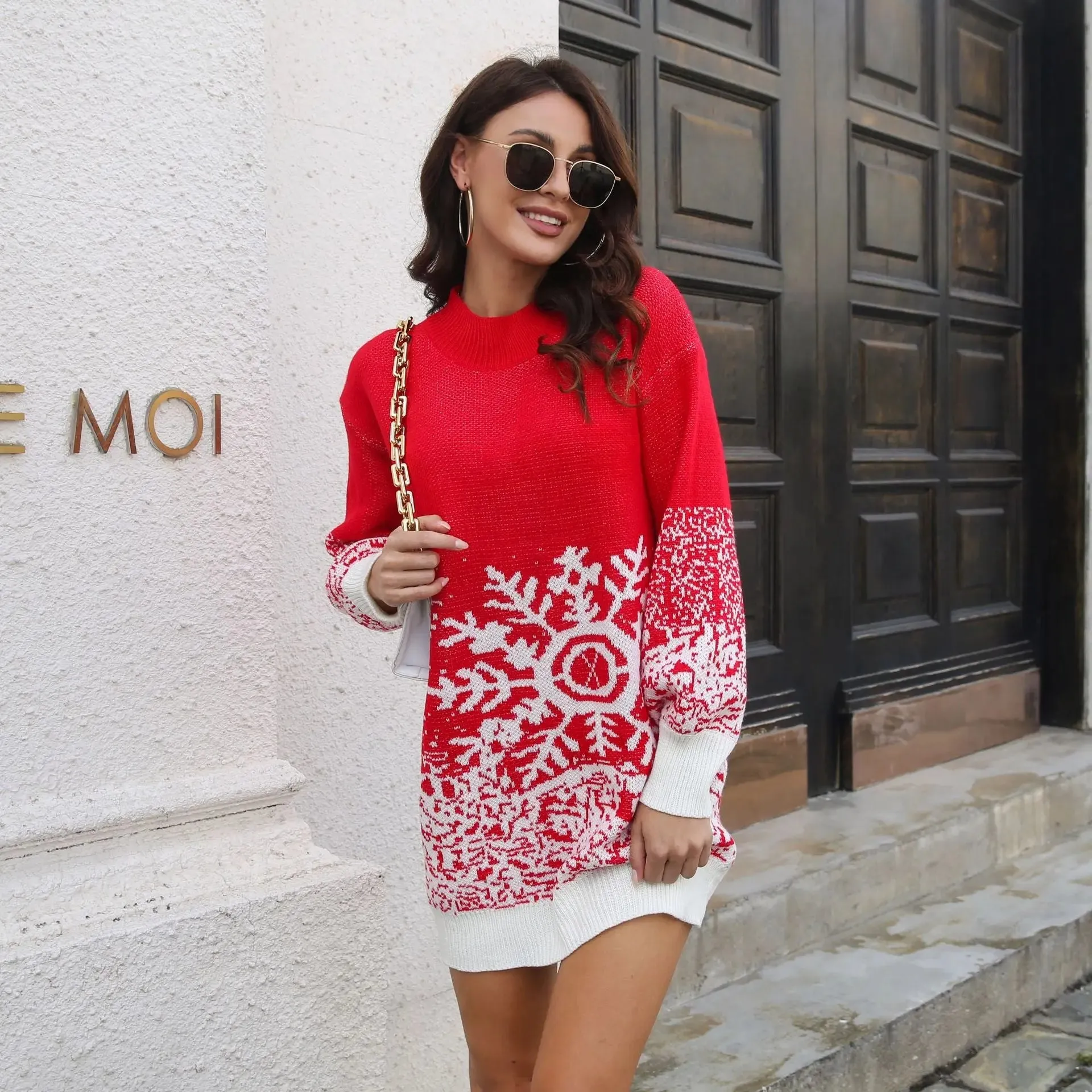 Snowflake Sweater Dress