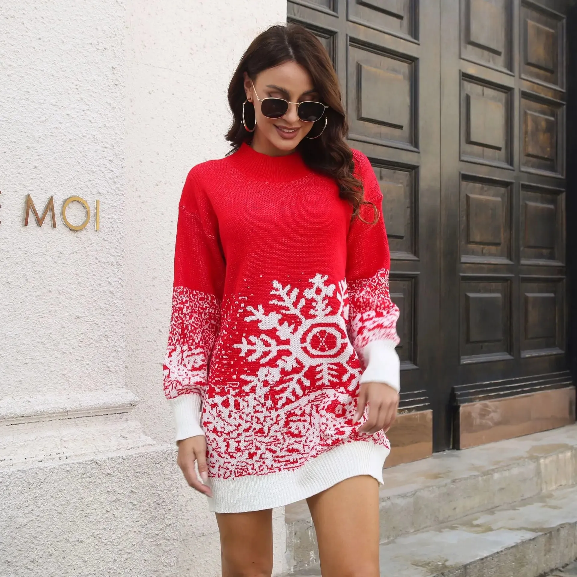 Snowflake Sweater Dress