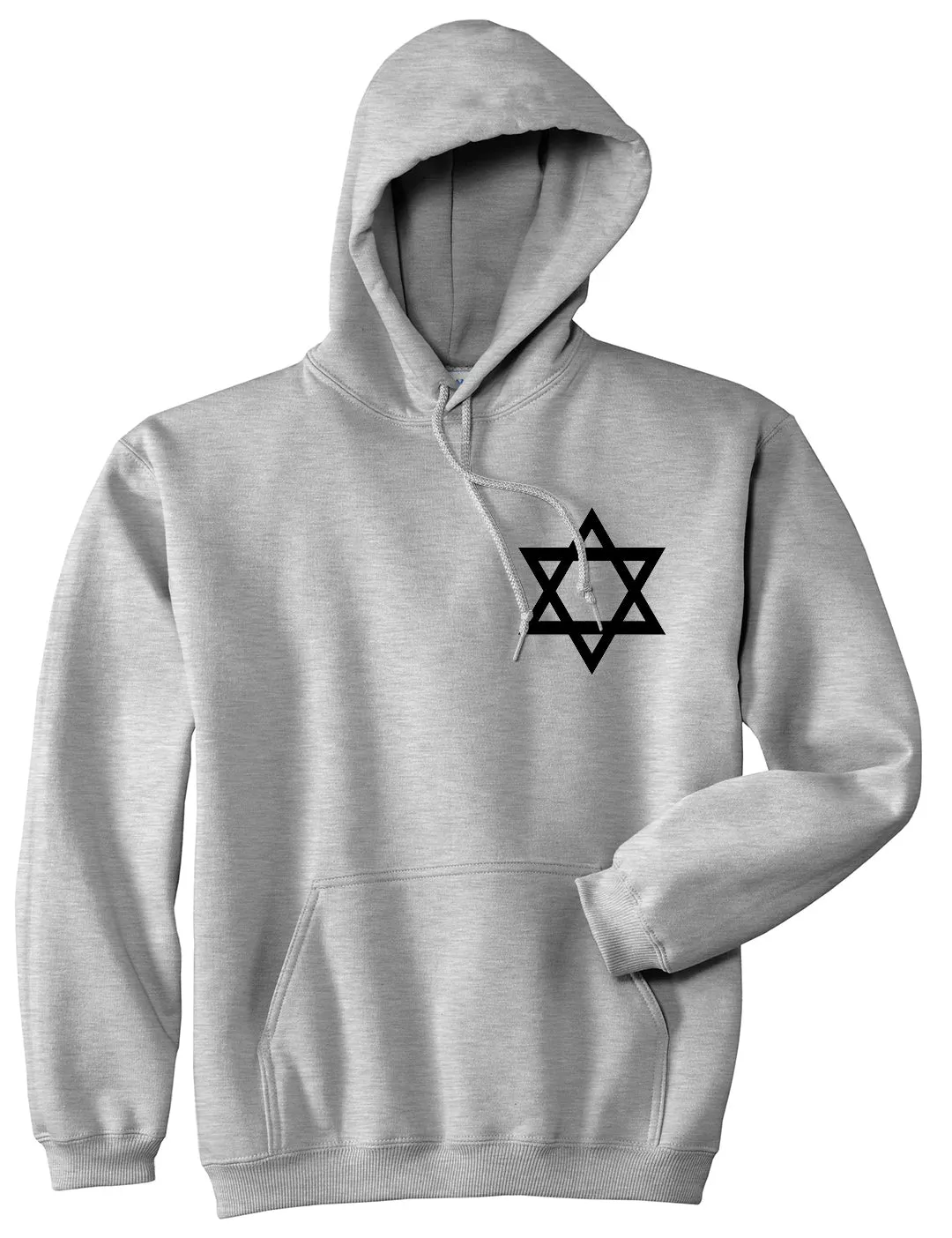 Star Of David Chest Mens Pullover Hoodie