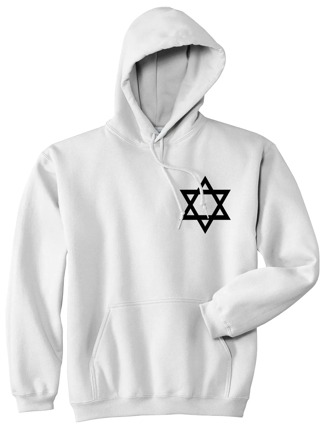 Star Of David Chest Mens Pullover Hoodie