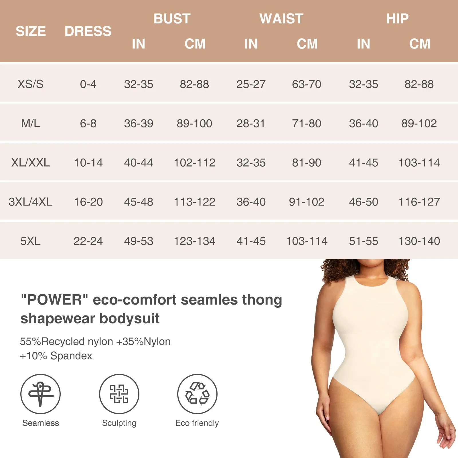Tummy Control Slimming Thong Bodysuit