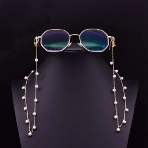 Vintage Handmade Natural White Pearls Eyeglasses Chains