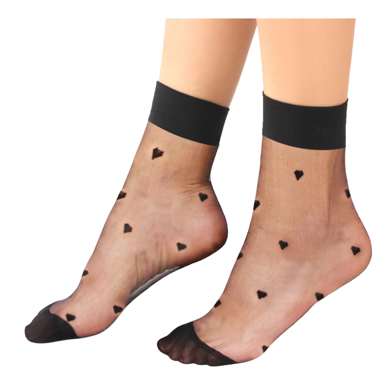 Women's Ankle-High Hearts Jacquard-Knit Hosiery Socks