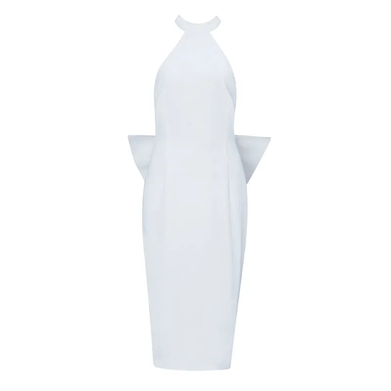 Women's Summer Sheath Backless Sleeveless Dress With Ruffles