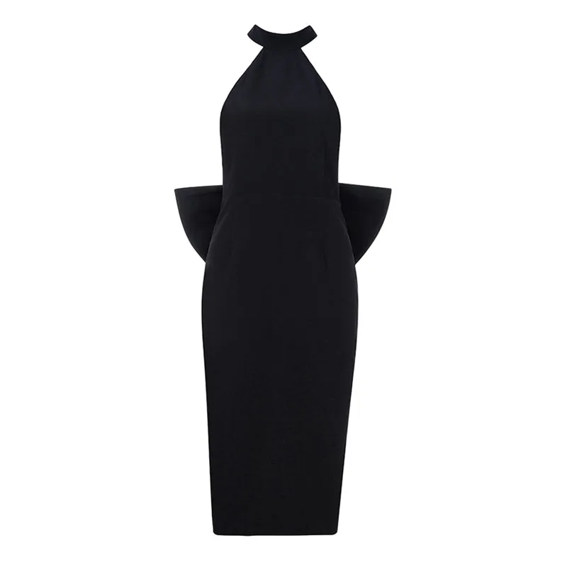 Women's Summer Sheath Backless Sleeveless Dress With Ruffles