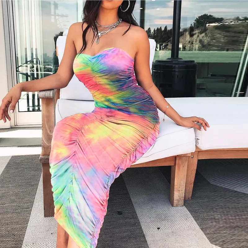 Women's Summer Sleeveless Sheath Long Dress With Print